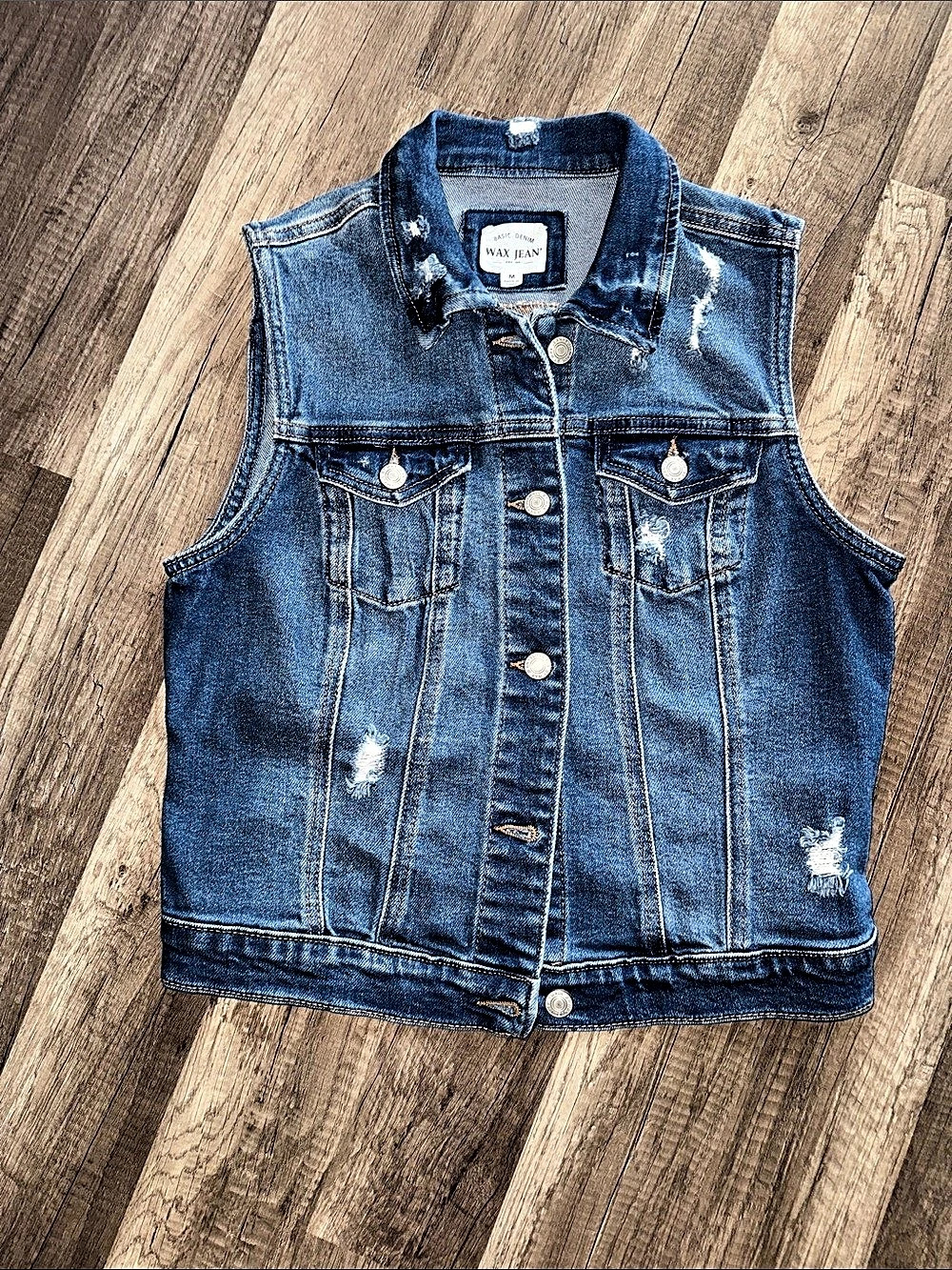 Wax Jean Denim Vest